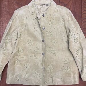 Women's Beige Suede Jacket